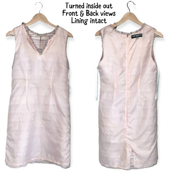 Karl Lagerfeld Paris Tweed V Neck Dress Size 6 - Picture 4 of 11